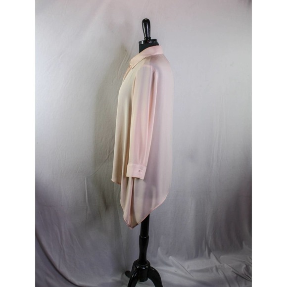 Mesmerize Blouse Top Button Up Long Pink Size M - Picture 3 of 5